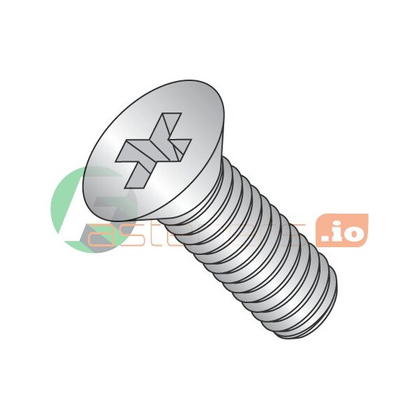 Newport Fasteners #6-32 x 7/16 in Phillips Flat Machine Screw, Plain 18-8 Stainless Steel, 5000 PK 176316 - main